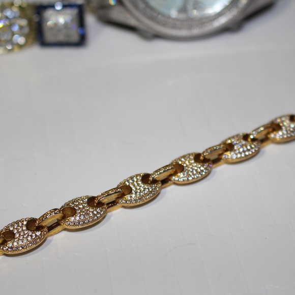 ICED OUT Mariner Gucci Bracelet w/ Lab SIm. Diam. - Picture 4 of 6